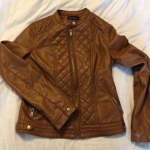 Juniors Small Faux Leather Jacket